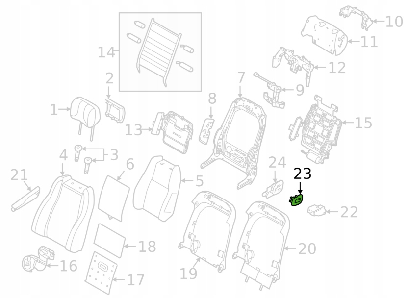 фото №7, Рамка переключателя откидывания land rover range rover sport 14-17 lr053019