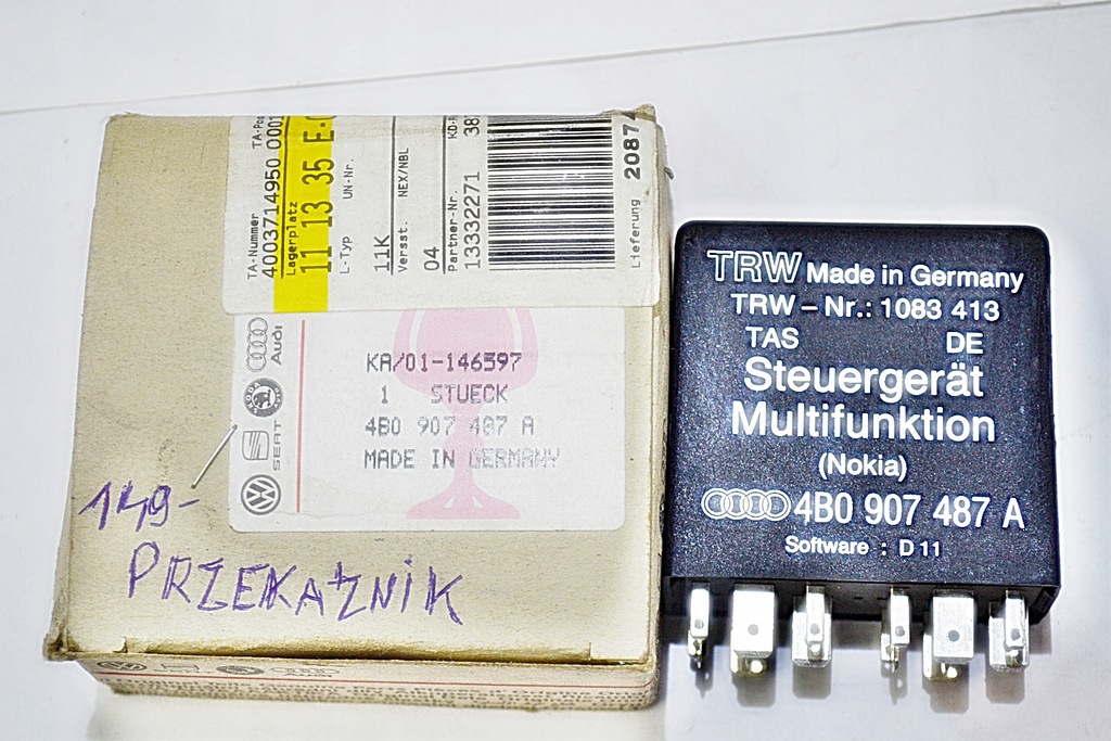 фото №11, Реле блок керування керма nokia volkswagen оригінальний номер 4b0907487a