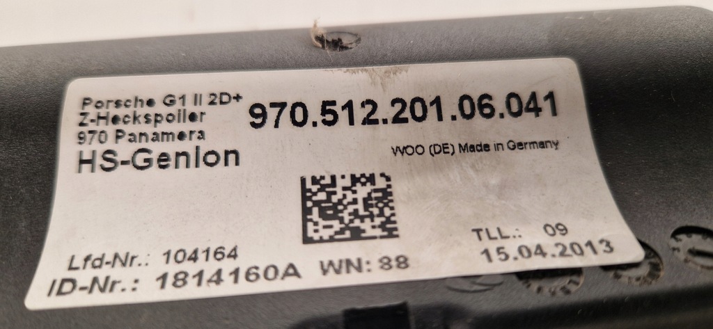 фото №12, Porsche panamera 970 спойлер спойлер механізм кришки задня