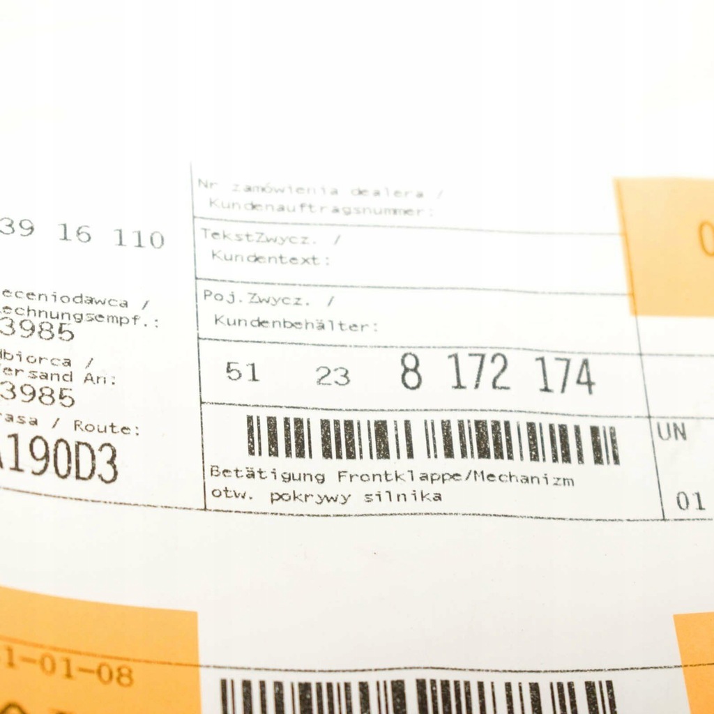 фото №10, Трос відкривання капот bmw 5 e39 rhd 51238172174