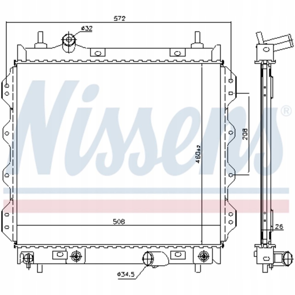 фото №1, Радіатор wody chrysler pt cruiser 00-10