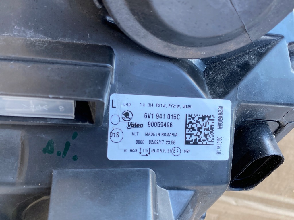 фото №8, Skoda fabia iii лампа перед левая