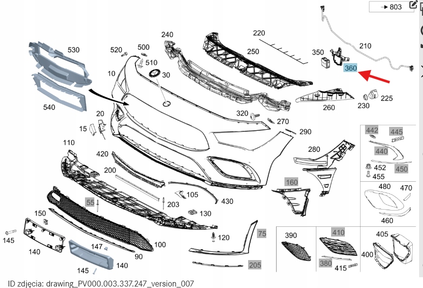 Купити Кронштейн кронштейн радара mercedes cla w118 оригінальний номер a1188850001
