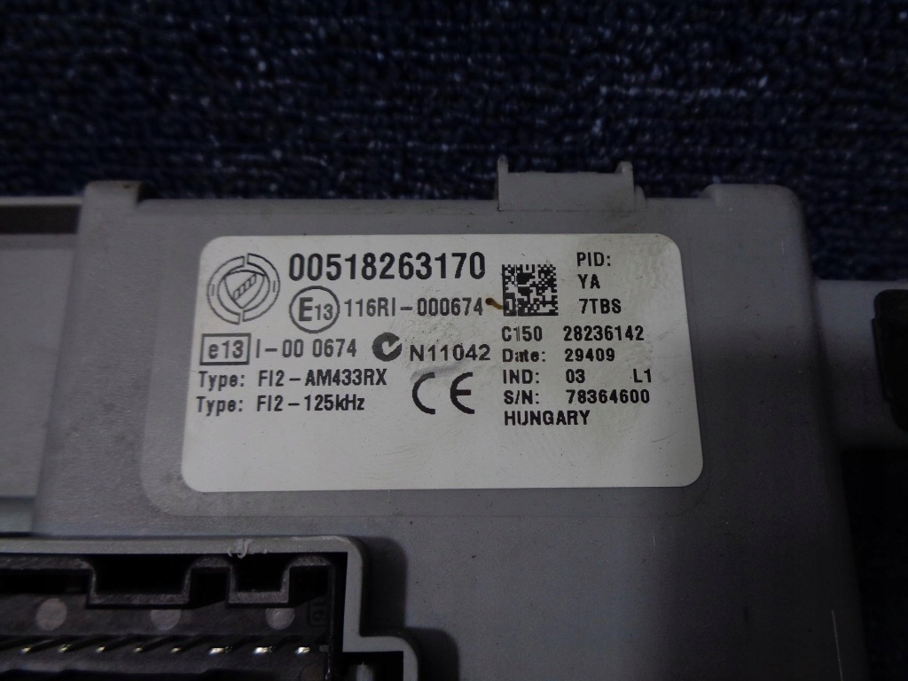 фото №7, Бортовий комп'ютер замок запалювання bsi fiat grande punto 1.3 m-jet