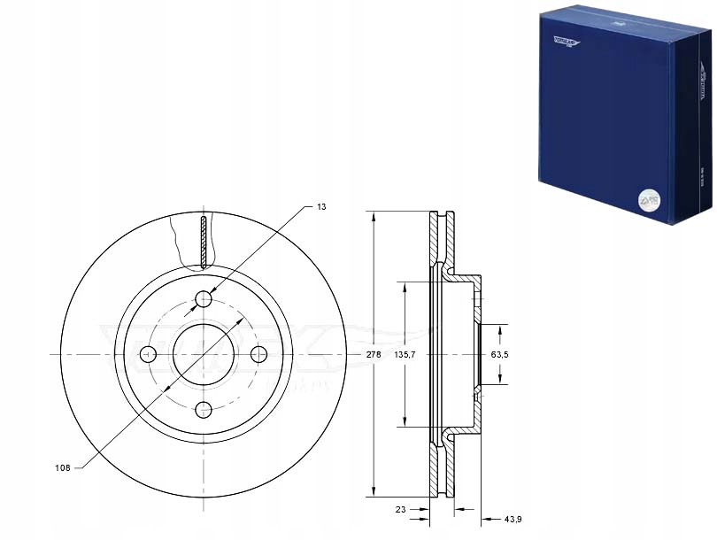 фото №1, Гальмівні диски гальмівні 2szt. ford b-max 12- перед tomex brakes