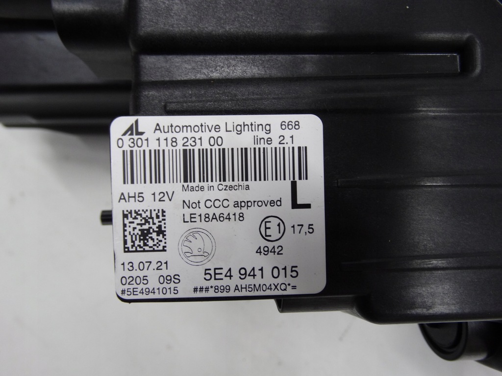 фото №16, Skoda octavia iv 19-23 лампа левая full led 5e4941015 оригинальная