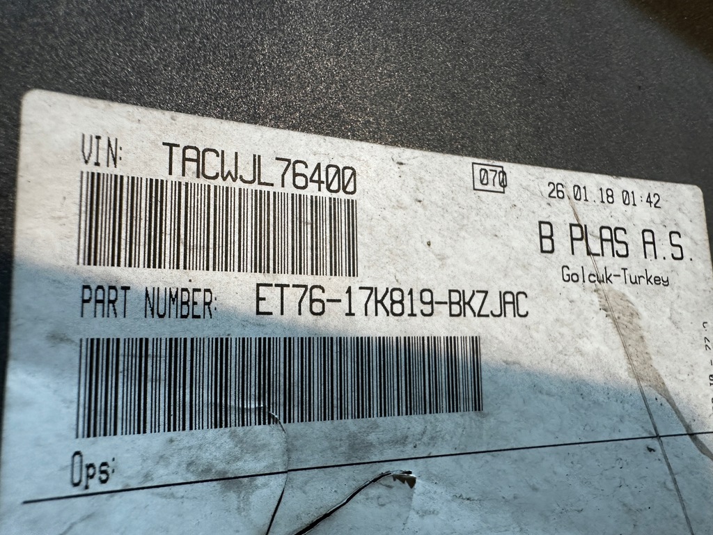 фото №13, Ford transit courier mk2 бампер перед передний et76-17k819-b