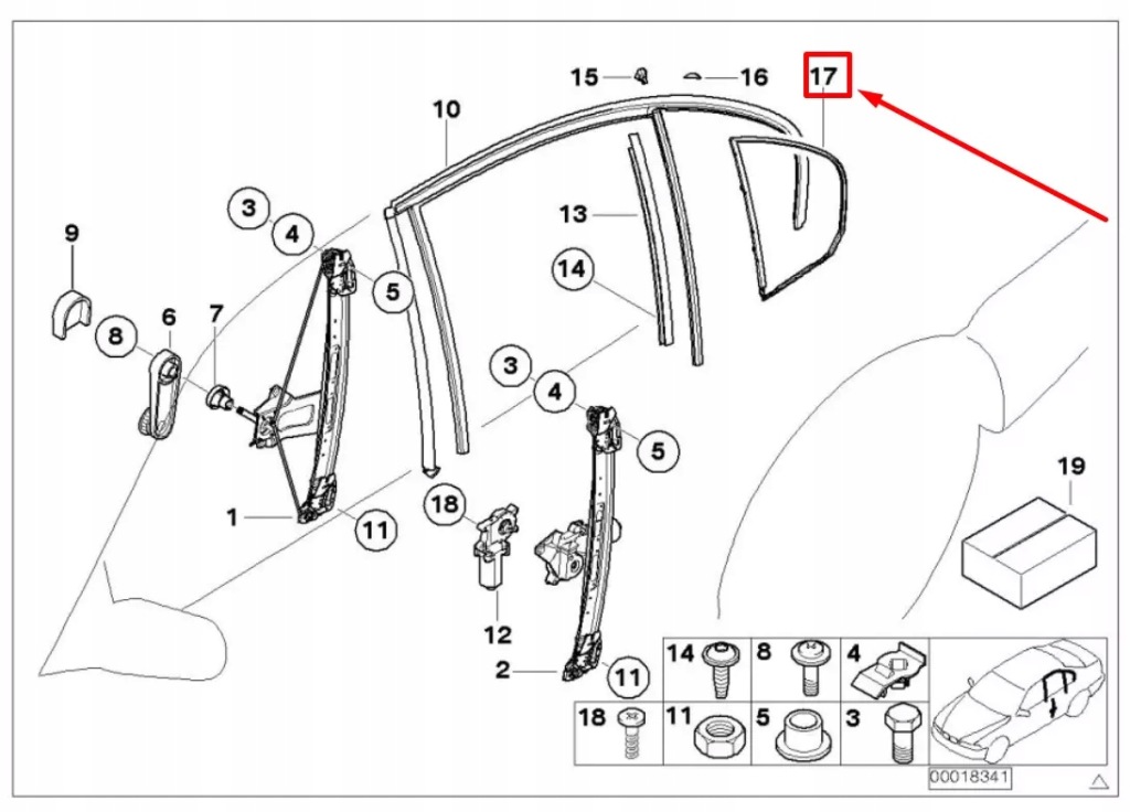 фото №11, Bmw 3 e46 прокладка задній лівий скло 51348194693 8194693 oem