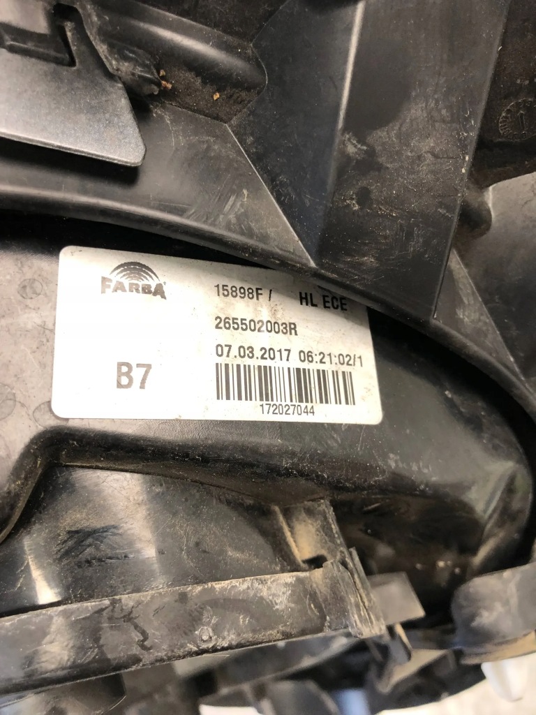 Фара правый задний  led smart 453 265502003r Оригинал