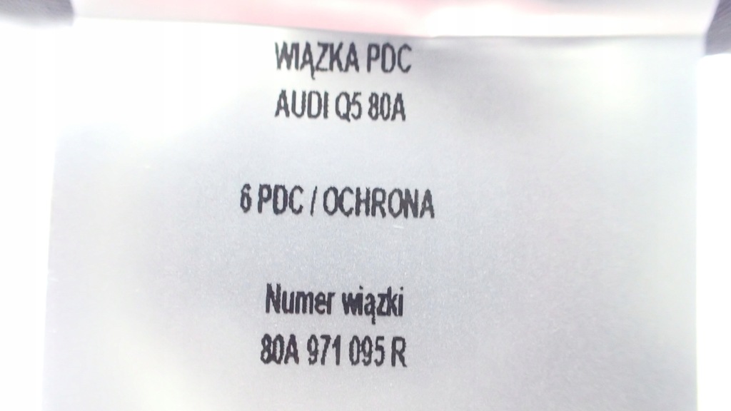 фото №7, Жгут бампера audi q5 6pdc 1 защита 80a971095r