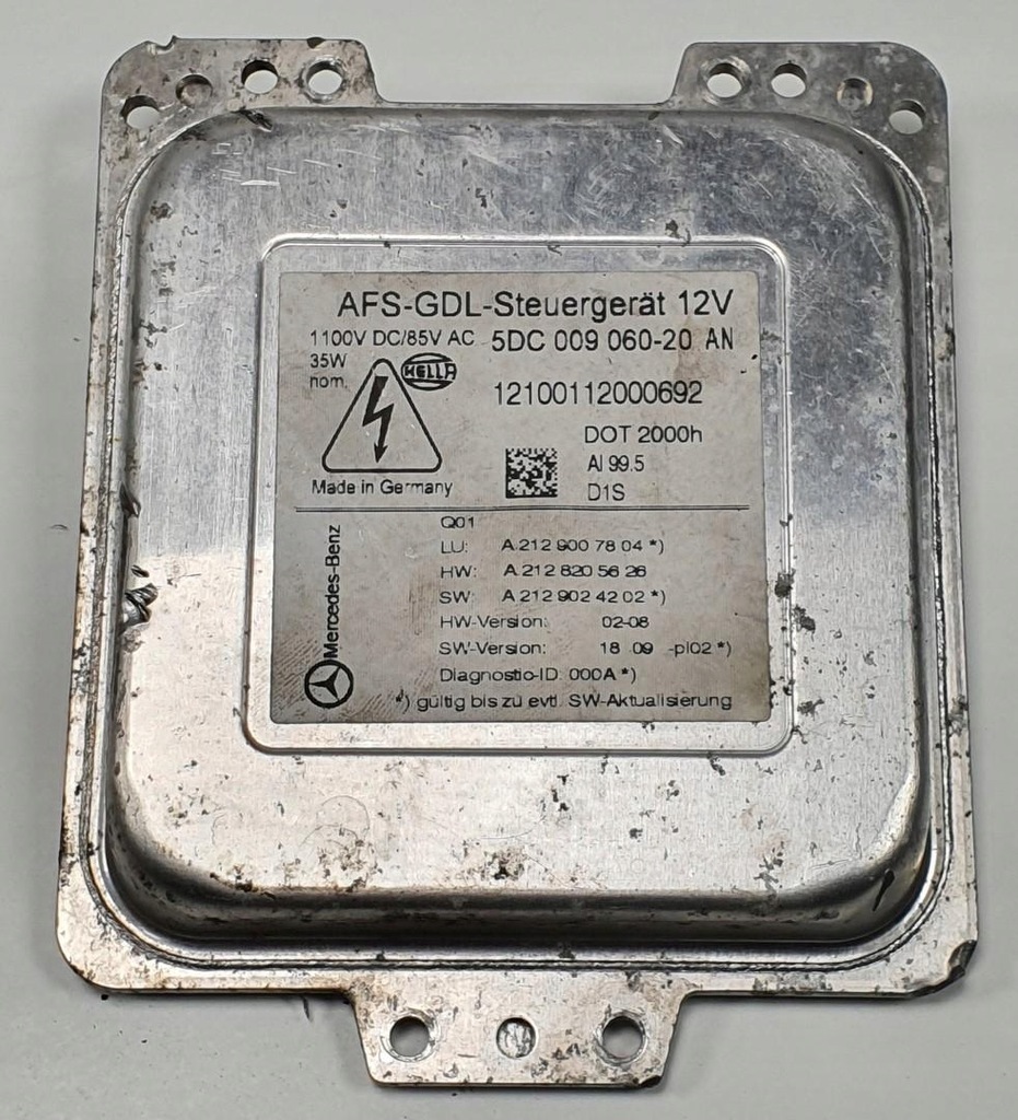 фото №1, Преобразователь ксенон mercedes w212 5dc009060-20