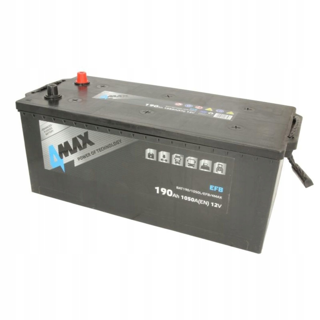 Купити Акумулятор 12v 190ah/1050a efb вісь  задня l+ полюс standardowy