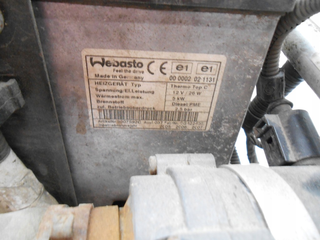 фото №9, Vw t5 webasto обогреватель стояночный 7h0815071c 000002021131