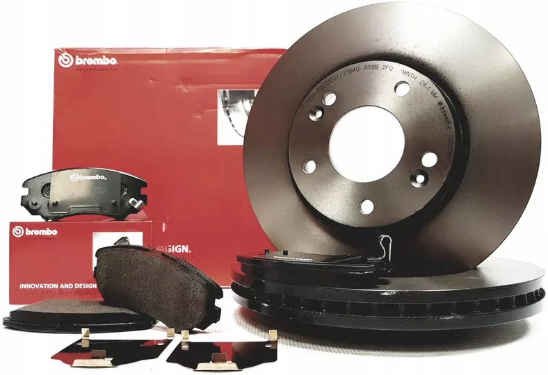 фото №1, Brembo тормозные диски+ тормозные колодки перед hyundai coupe gk 280mm