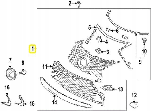 фото №7, Модуль решетка радиатора lexus rc line 15-18 5310124090