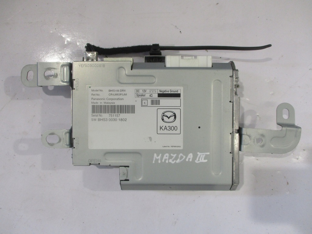 фото №1, Підсилювач блок керування радіо тюнер аудіо mazda 3 bm bhs3-66drx cr-lm63f0jm