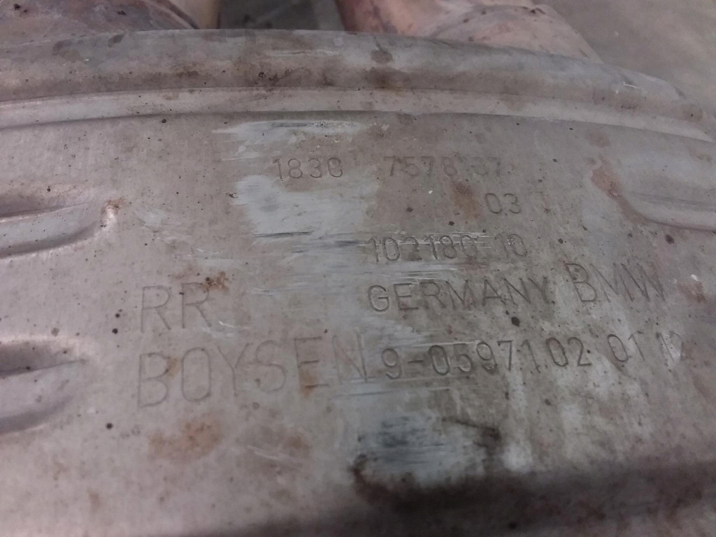 Bmw 750i f01 4.4 b гаситель выхлоп 7578189 Оригинал