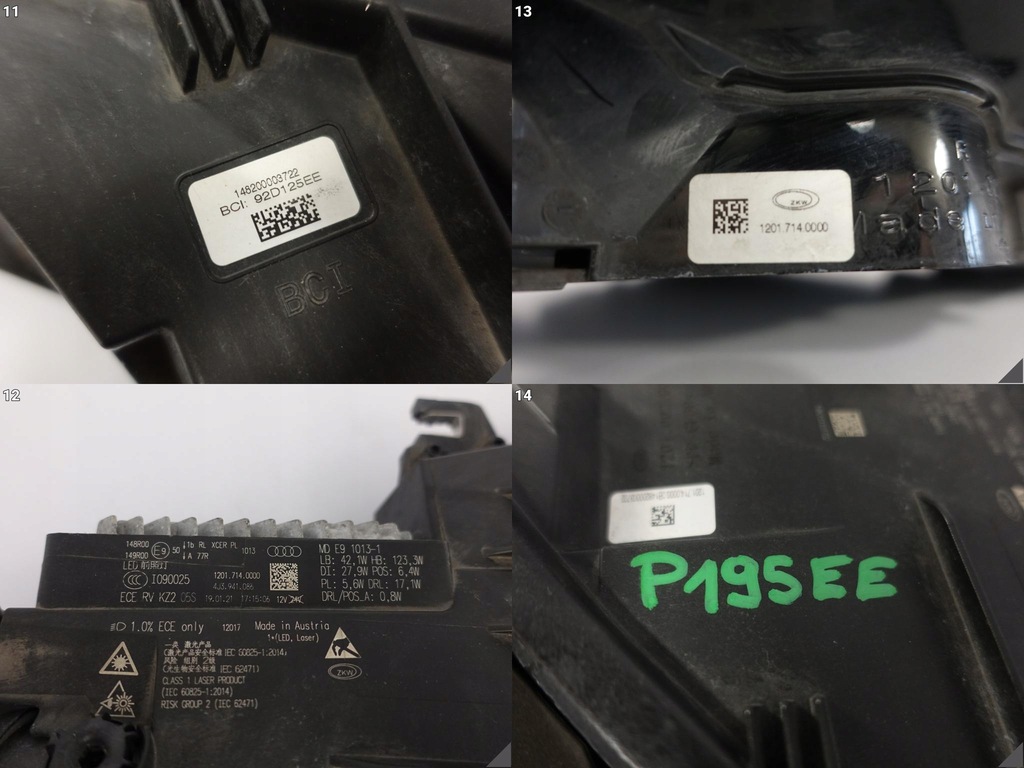 фото №12, Audi e-tron gt rs 4j3 20- лампа laser full led правая перед europa 4j3941086