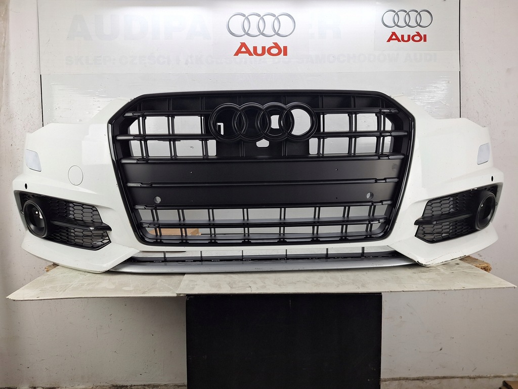 фото №1, Бампер audi s6 a6 s-line c7 4g 4g0 lift 2015-2018 решётка радиатора радары black-line