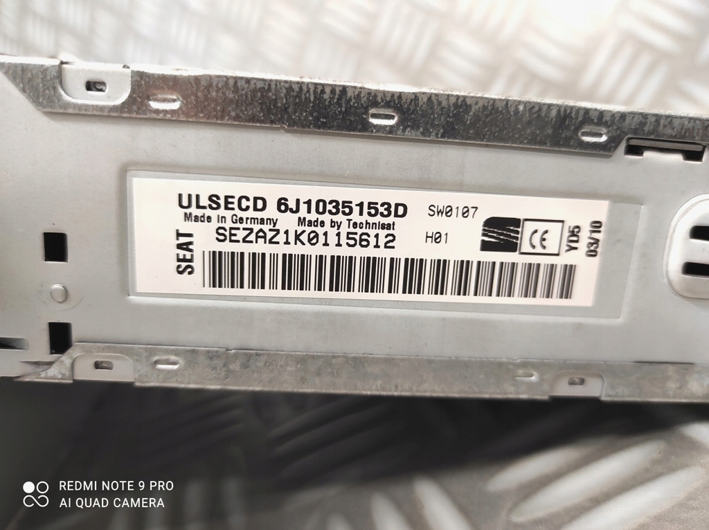 фото №13, Радио заводской cd mp3 6j1035153d seat ibiza iv 6j