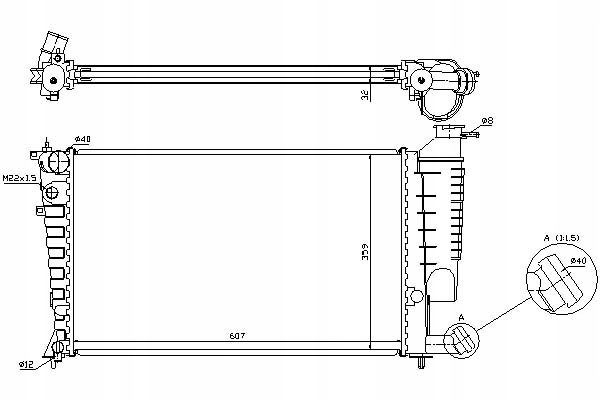 фото №1, Nissens 63512a радіатор, система охолодження двигуна