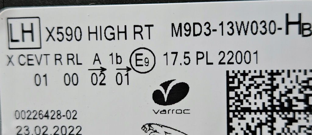 фото №10, Jaguar i-pace x590 лампи full led ліва high matrix