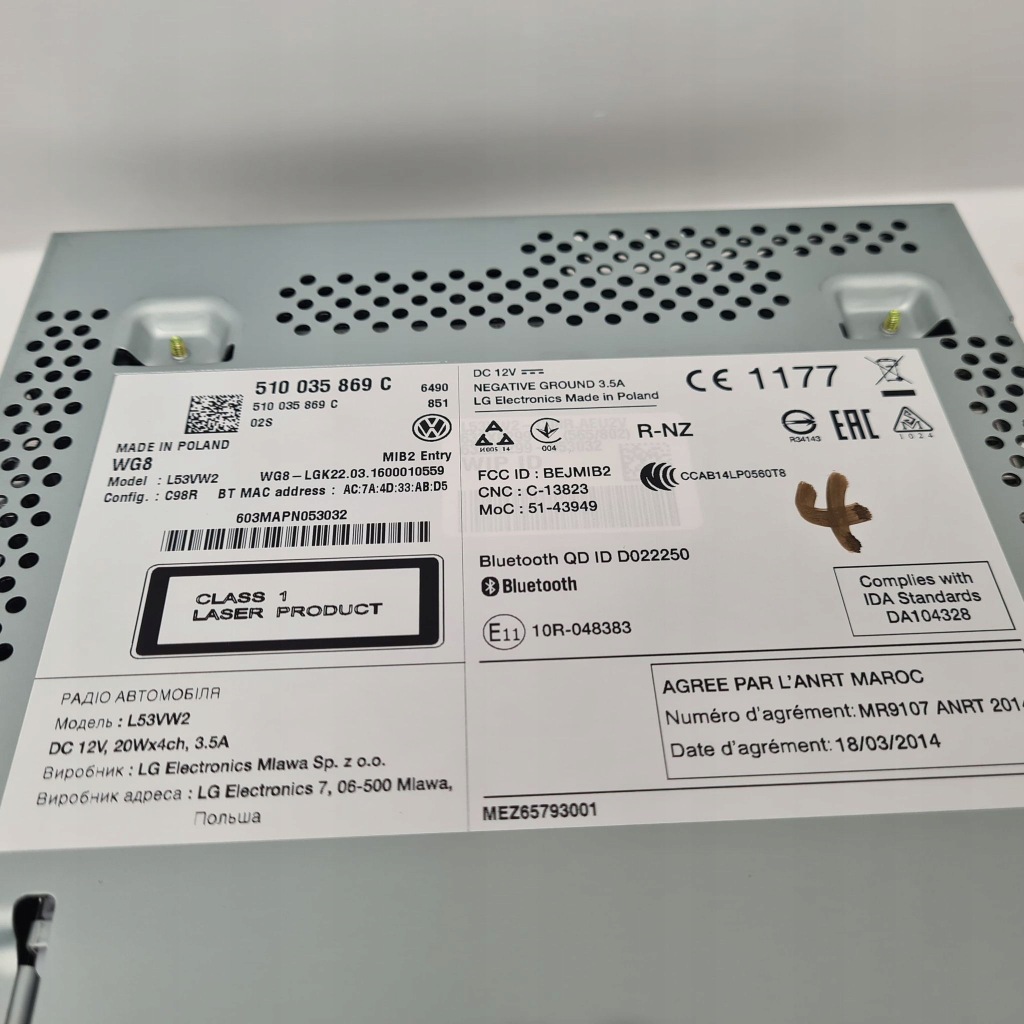фото №2, Nowe org радио cd sd bluetooth vw golf sportsvan