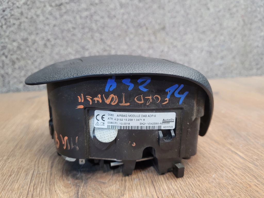 фото №6, Ford tranist custom oryg подушка водія подушка безпеки bk21v042b85ab35b8