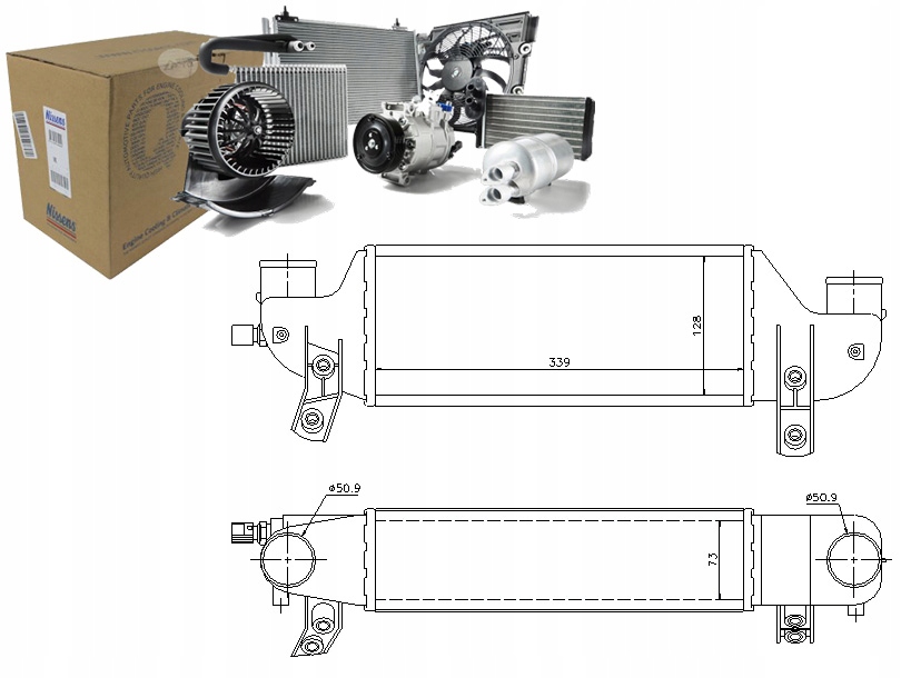 Купить Nissens интеркулер ford fiesta fiesta iv focus 1.