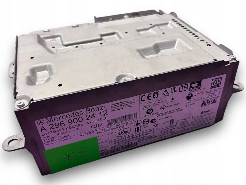 фото №1, Mercedes eqs x296 радио navi 2969002412 #920 m
