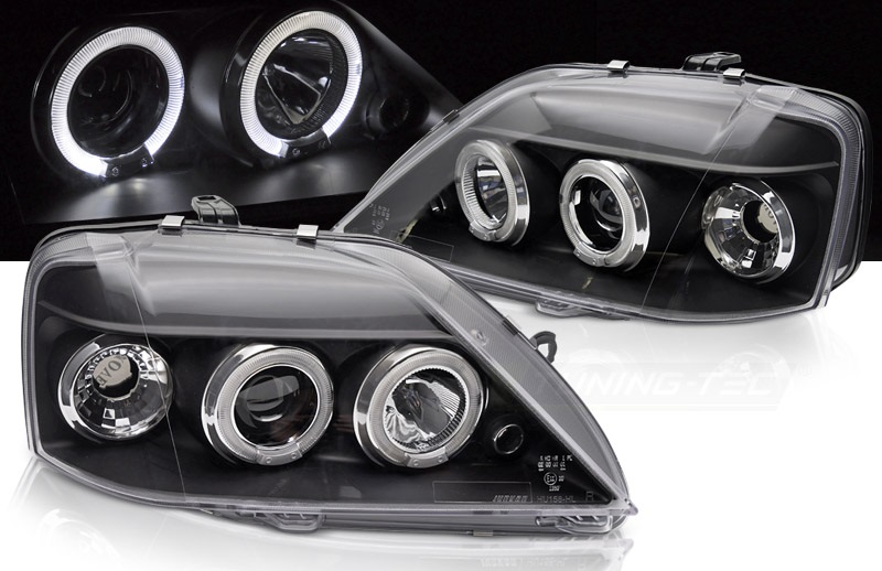 фото №1, Лампы передние фары dacia logan 04-08 angel eyes black