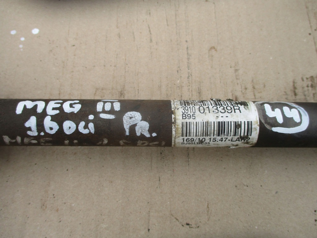 фото №4, Привідний вал права 391001339r renault megane iii 1.6dci