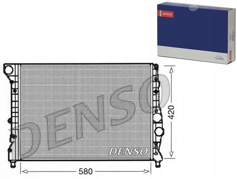 фото №1, Denso drm01001 радиатор, система охлаждение двигателя