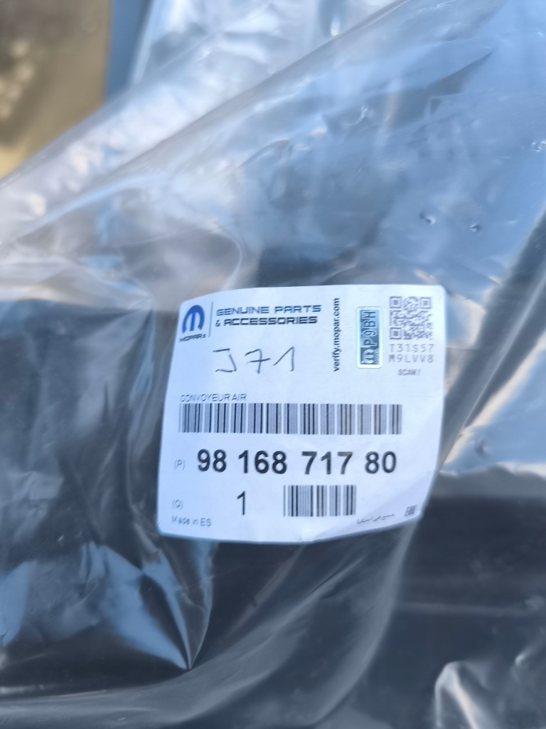 фото №3, Воздуховод воздуха rifter combo e proace 9816871780