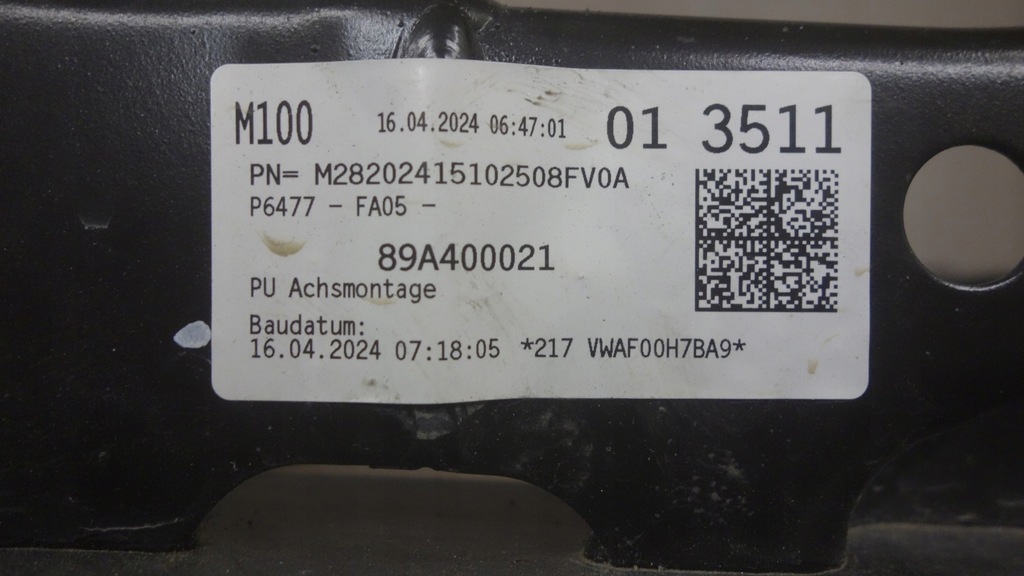 фото №6, Підрамник підрамник перед id.3 id.4 id.5 enyaq q4 e-tron 1ea199599 b 89a400021