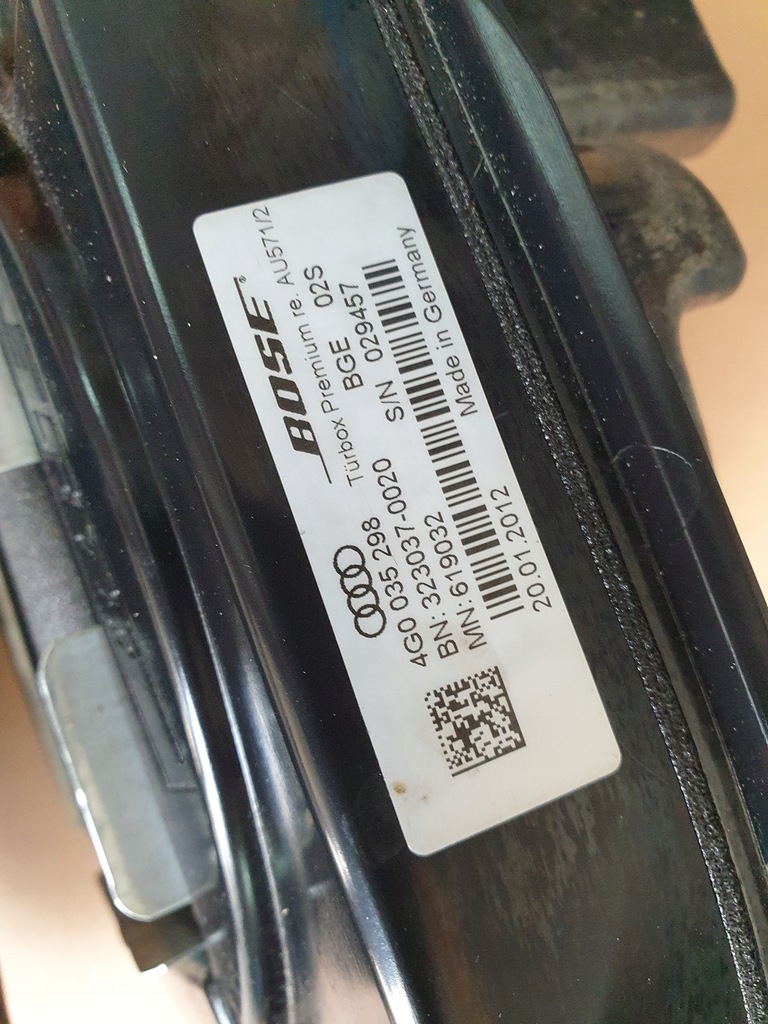 фото №8, Аудиосистема bose audi a6 c7 4g0035223b