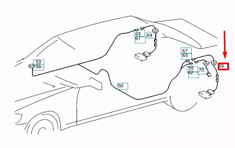 Mercedes-benz sl r129 модулі tłumiące джгут електрична a1404405934 oem в Україні