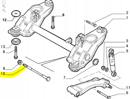 фото №6, Болт підвіска задня fiat marea palio оригінальний номер 7603698
