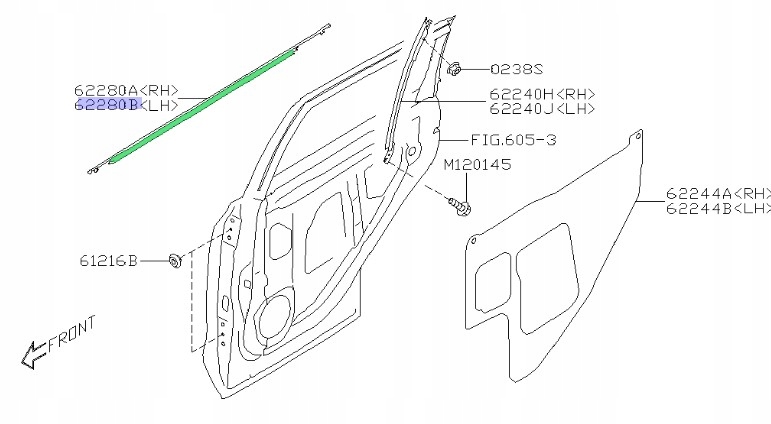 фото №1, Молдинг дверь жабо subaru forester v 2019-