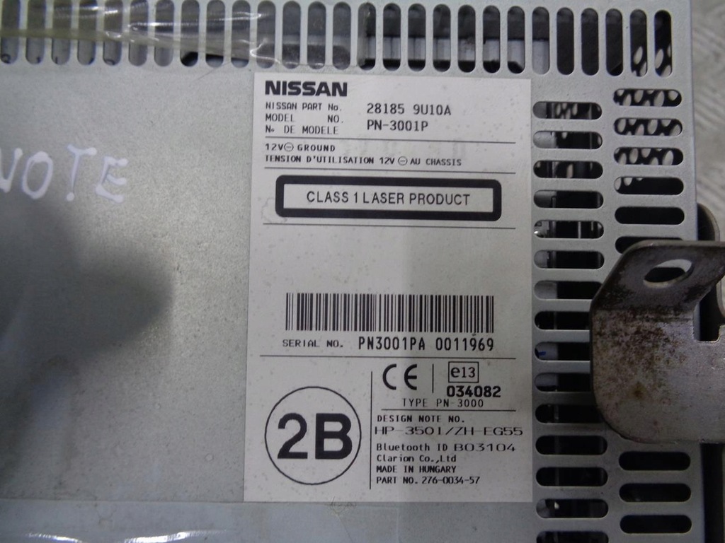 фото №6, Радіо радіопрогравач заводський cd nissan note 1 i e11 2006- 281859u10a