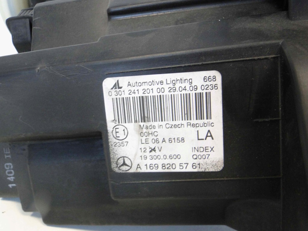 фото №9, Mercedes a w169 169 lift лампа левая обычная h7