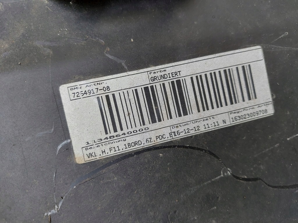 фото №8, Bmw 5 f11 бампер задняя 7254917 оригинал