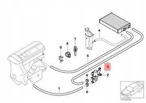 Bmw 3 e46 пабтрубок  отопителя верхний 64218363198 8363198 оригинальный с Разборки
