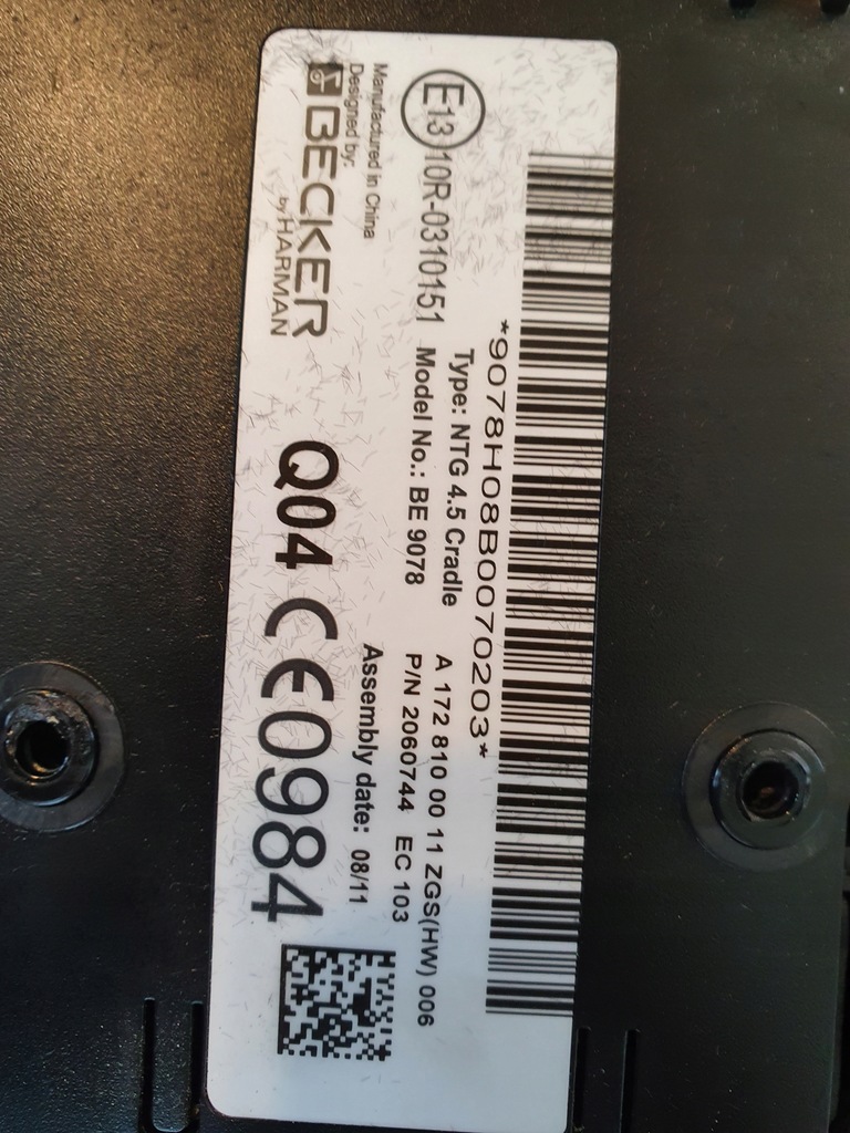 фото №13, Mercedes slk 172 w172 модуль кронштейн навигации oryg