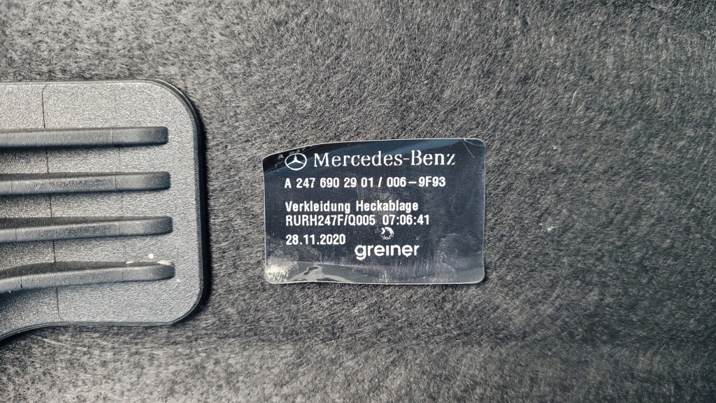 Mercedes eqa 250 21r полка багажника задний  a2476902901 Доставка