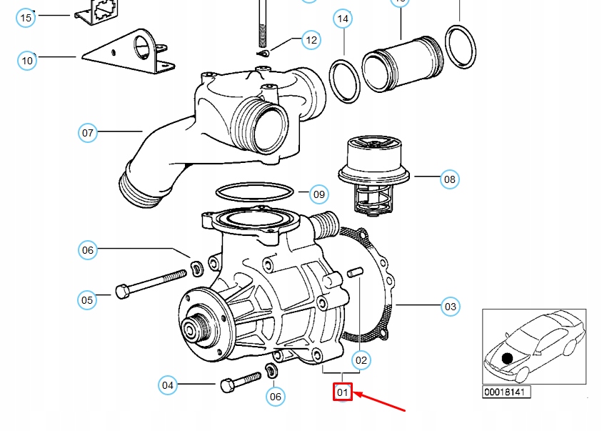 Купить Насос жидкость охлаждающий механический bmw m3 e36 11511405720 1405720
