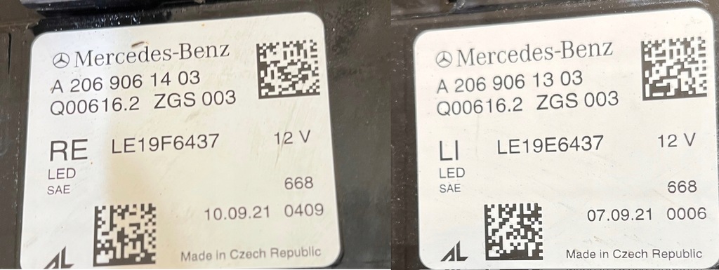 фото №9, Idealny kpl.przod mercedes c c300 w206 led w колір 040 22r 1