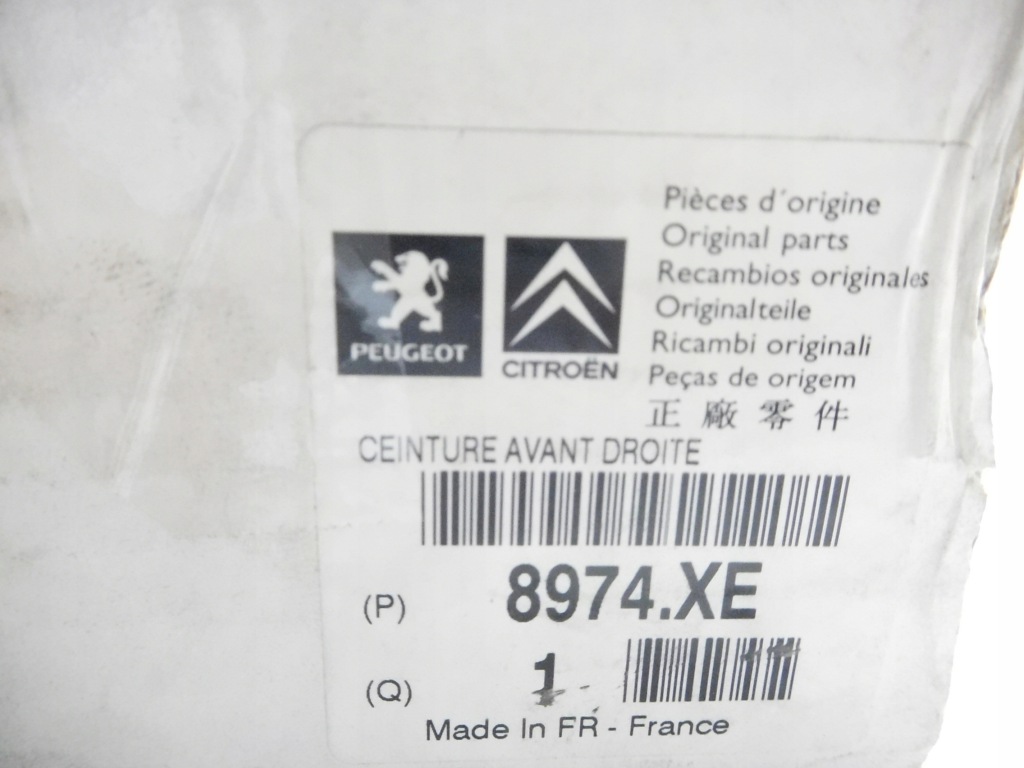 Ремінь безпеки правий перед citroen c8 8974.xe Недорого