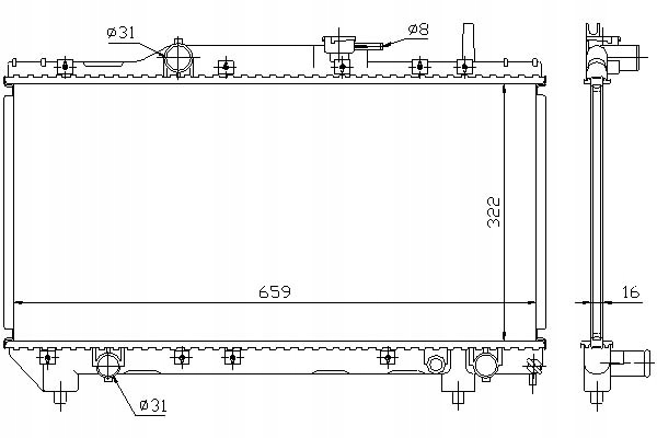 фото №12, Радіатор двигуна toyota carina e 92- 1.6 i 16v