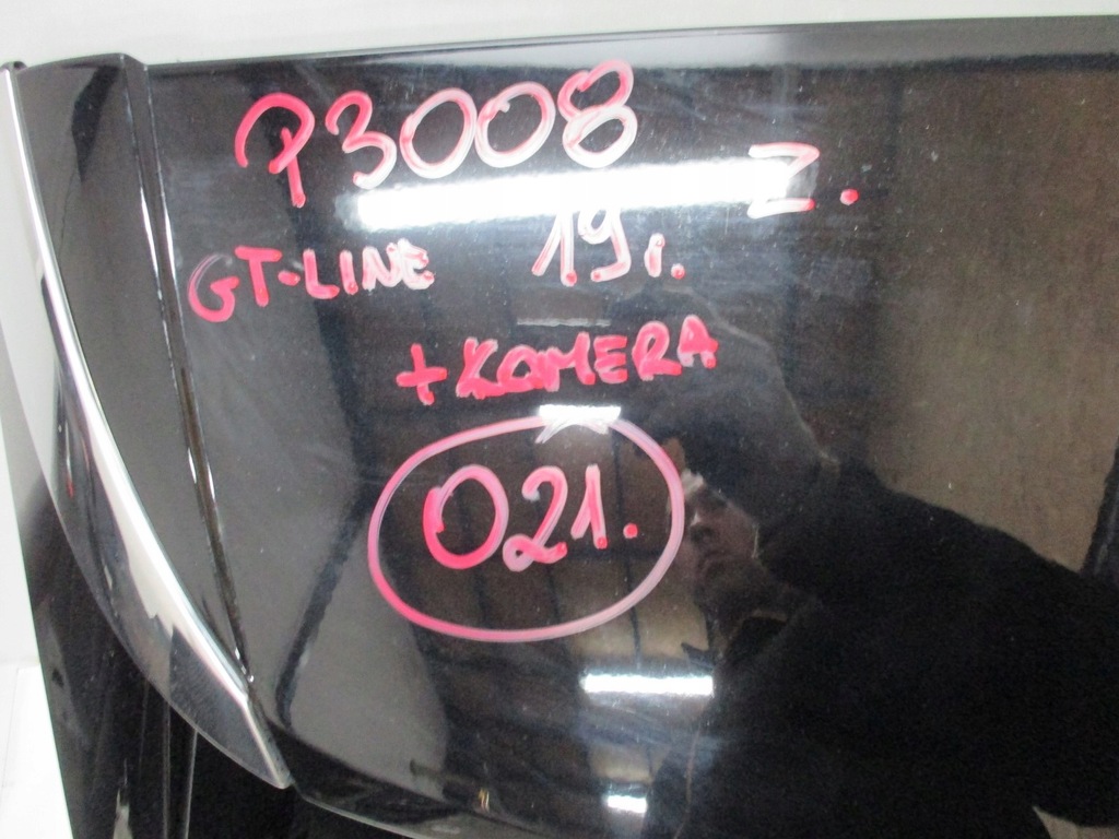 фото №8, Крышка багажника задняя peugeot 3008 ii 19r gt-line pod камера